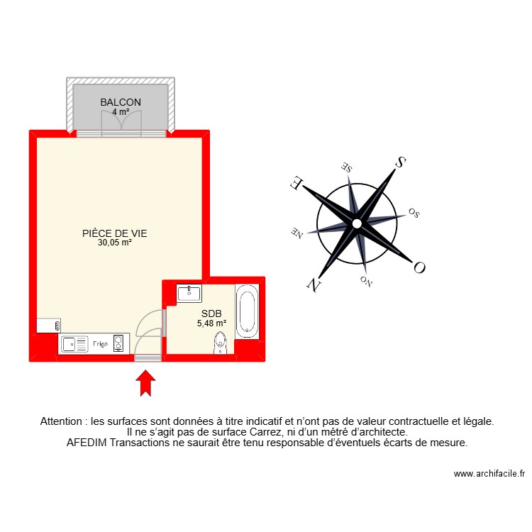 BI 30743. Plan de 7 pièces et 50 m2
