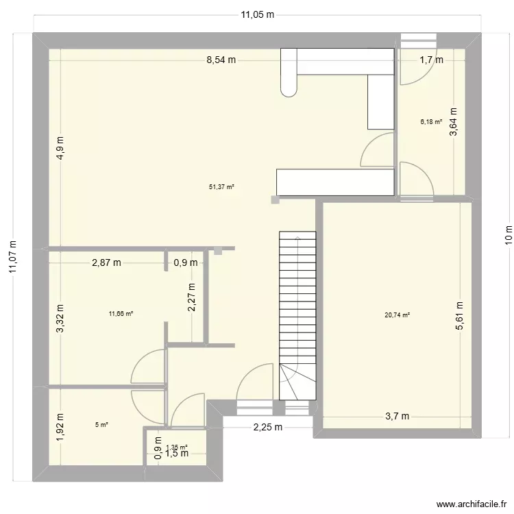 Lupins3_rdc. Plan de 6 Pièces et 96 m² Lupins3_rdc. Plan de 6 Pièces et 96 m²