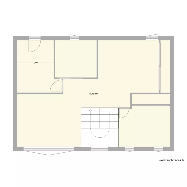 sous sol. Plan de 1  et 71 m²