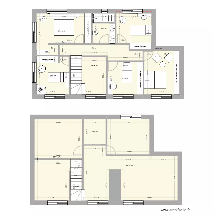 MAISON R1. Plan de 10 pièces et 160 m² MAISON R1. Plan de 10 pièces et 160 m²
