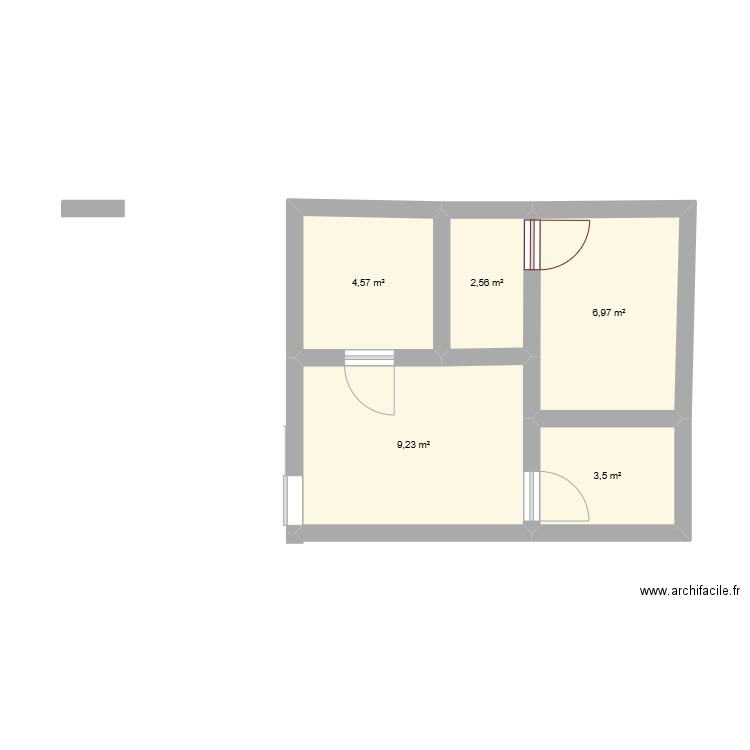 MAISON 2. Plan de 5 pièces et 27 m2
