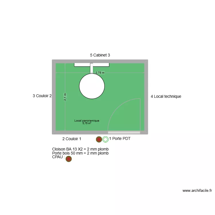 50683 Local panoramique. Plan de 1 et 6 m² 50683 Local panoramique. Plan de 1 et 6 m²