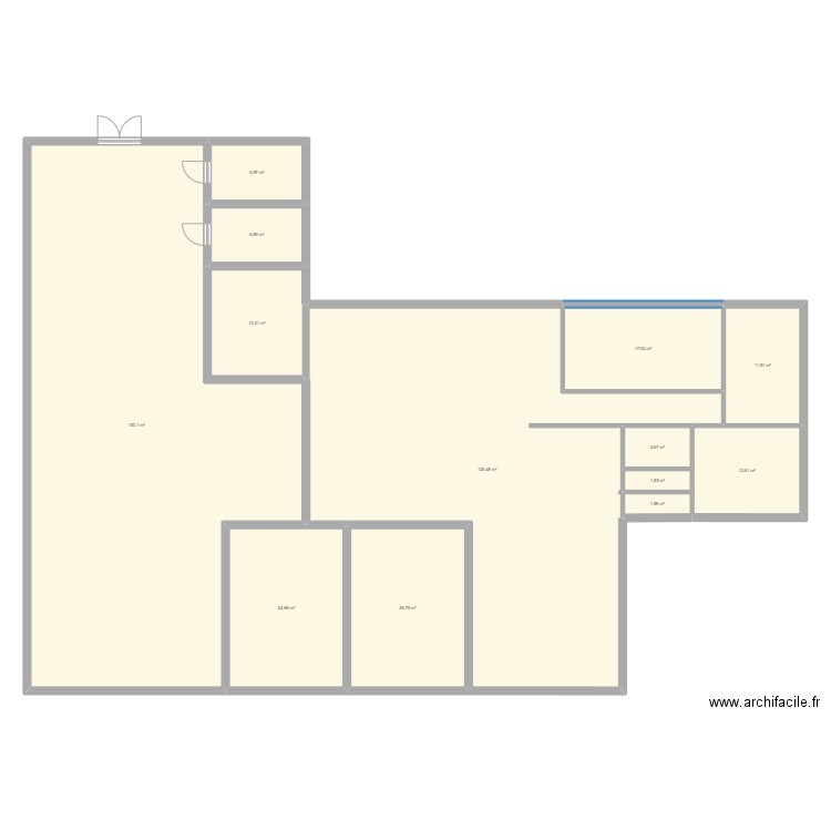 Talant 2. Plan de 13 pièces et 397 m2