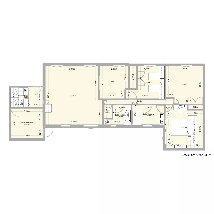 MAISON V2. Plan de 12  et 112 m²