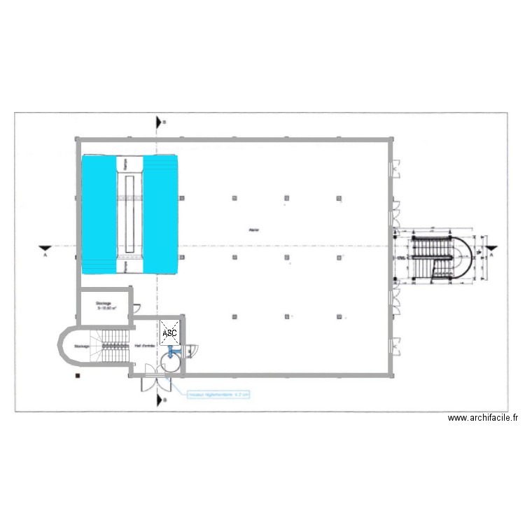 Rowing. Plan de 2 pièces et 359 m2