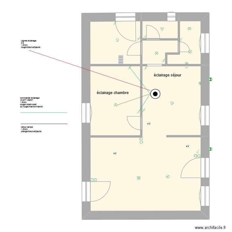Joris ecl chambre. Plan de 4 pièces et 73 m2