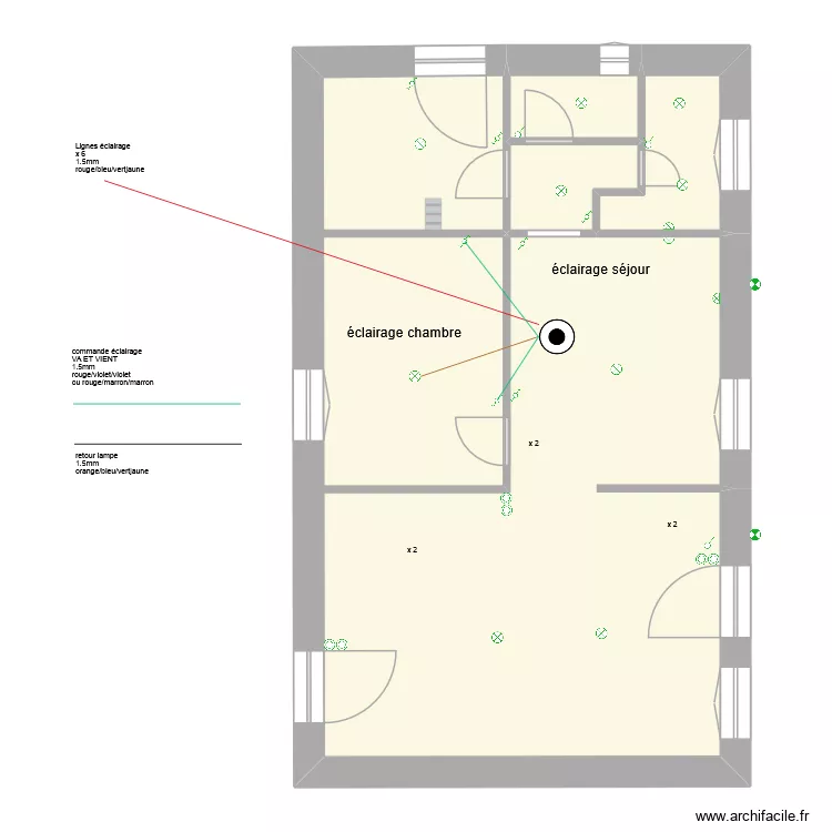 Joris ecl chambre. Plan de 