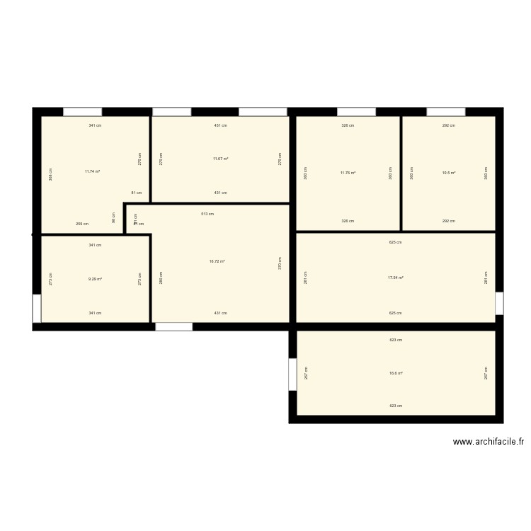 acacia 1ER. Plan de 8 pièces et 106 m2