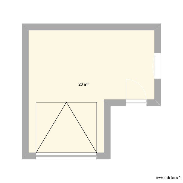 Garage. Plan de 1 pièce et 20 m2