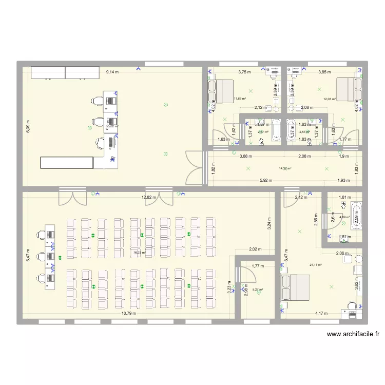 gtl hotel nolann. Plan de 10 Pièces et 206 m² gtl hotel nolann. Plan de 10 Pièces et 206 m²