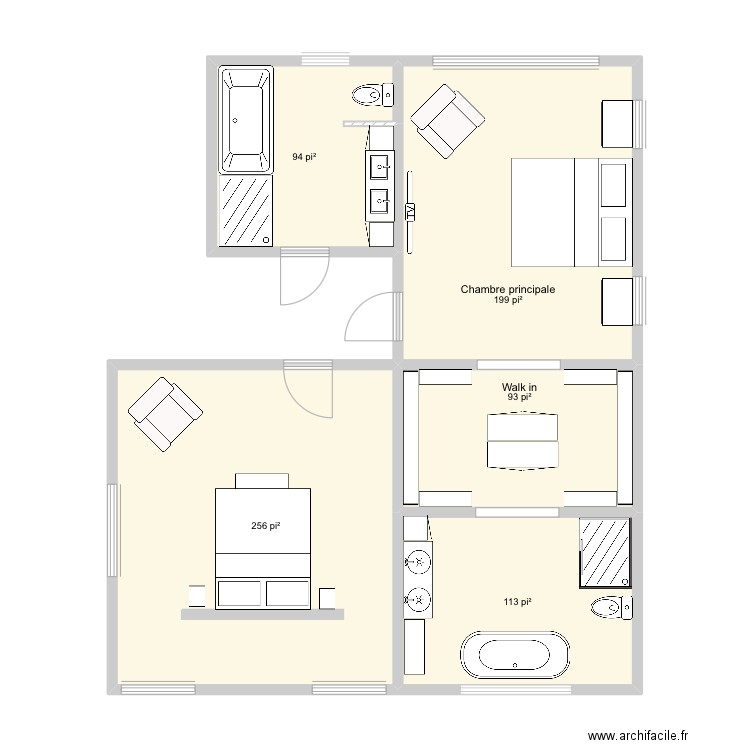 Maison de rêve. Plan de 5 pièces et 70 m2