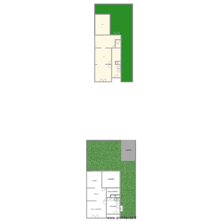 plan 36. Plan de 13 pièces et 234 m2