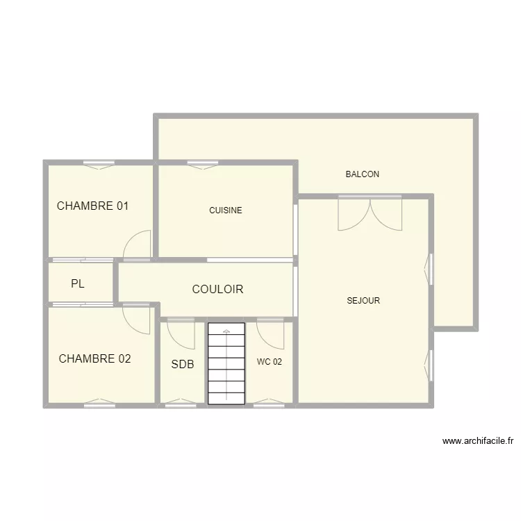 VAUVERT ETAGE REINE. Plan de 10 pièces et 51 m² VAUVERT ETAGE REINE. Plan de 10 pièces et 51 m²