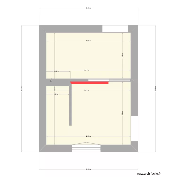 magis. Plan de 1  et 11 m²