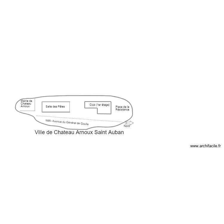 Implantation du Club. Plan de 