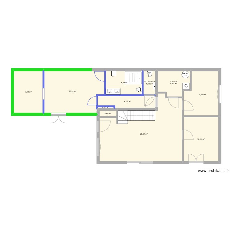 Maison Saran. Plan de 0 pièce et 0 m2