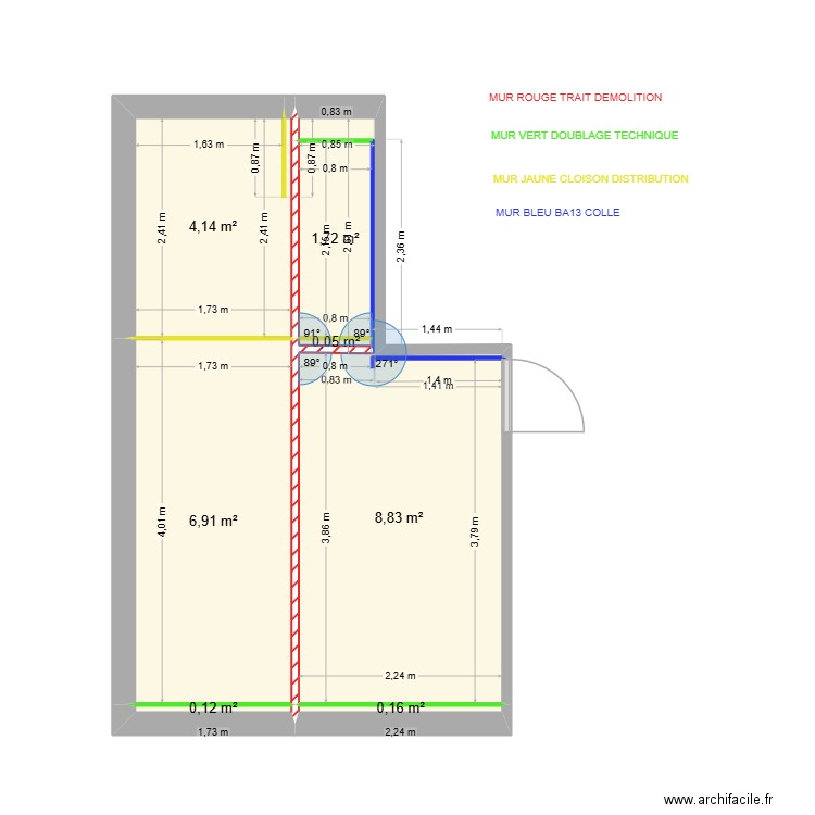 LOUIS LONS OCTOBRE 25 JEAN MOULIN. Plan de 7 pièces et 22 m2