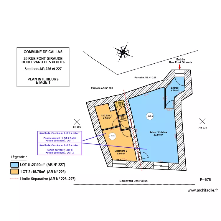 CALLAS (R+1) Modifs 2025 (AB 226+227). Plan de CALLAS (R+1) Modifs 2025 (AB 226+227). Plan de