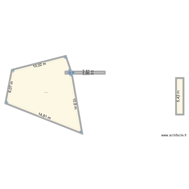 DEDEDED. Plan de 4 pièces et 125 m2