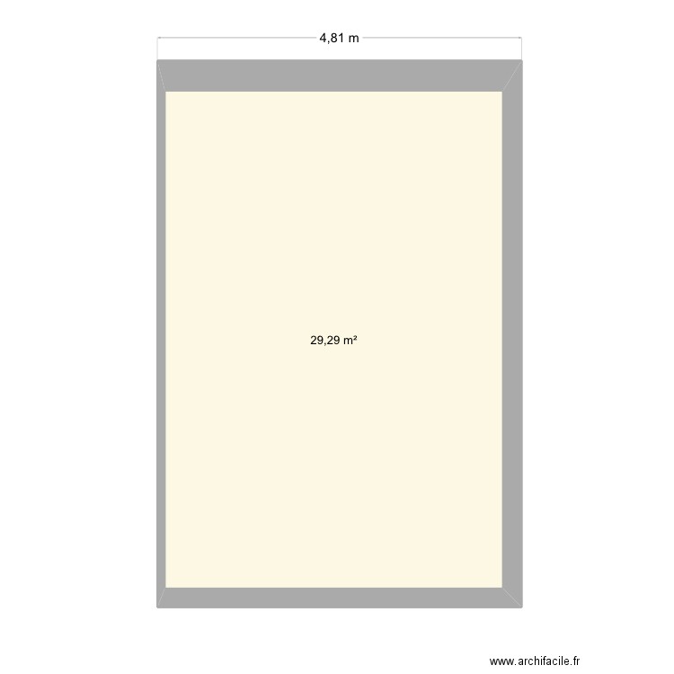 44210. Plan de 1 pièce et 29 m2