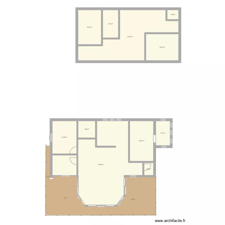 Plan 1. Plan de 11 Pièces et 153 m²