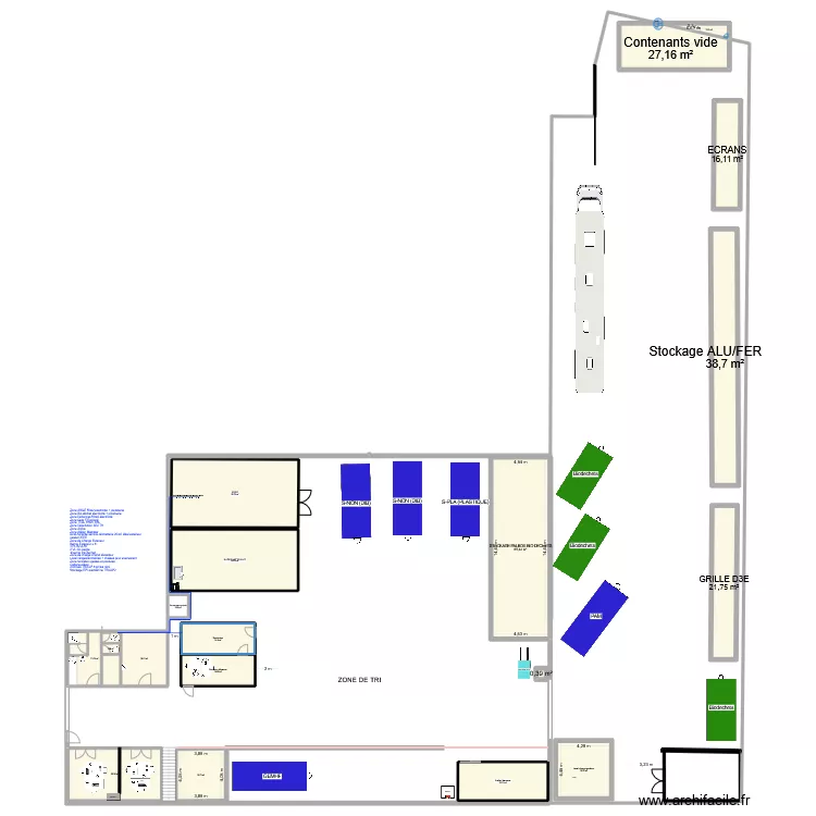Logistique collecte. Plan de 