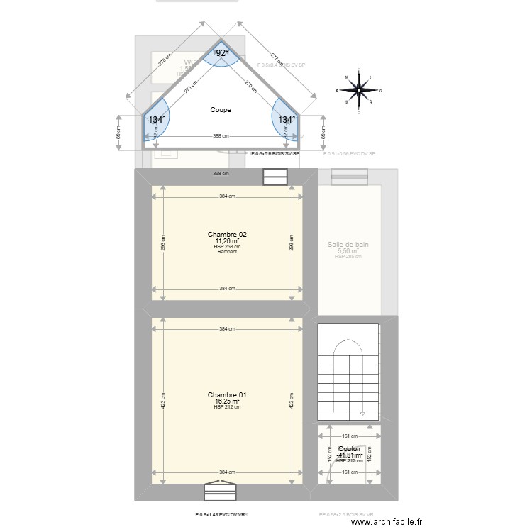 ML25003773 CAUSSE. Plan de 13 pièces et 85 m2
