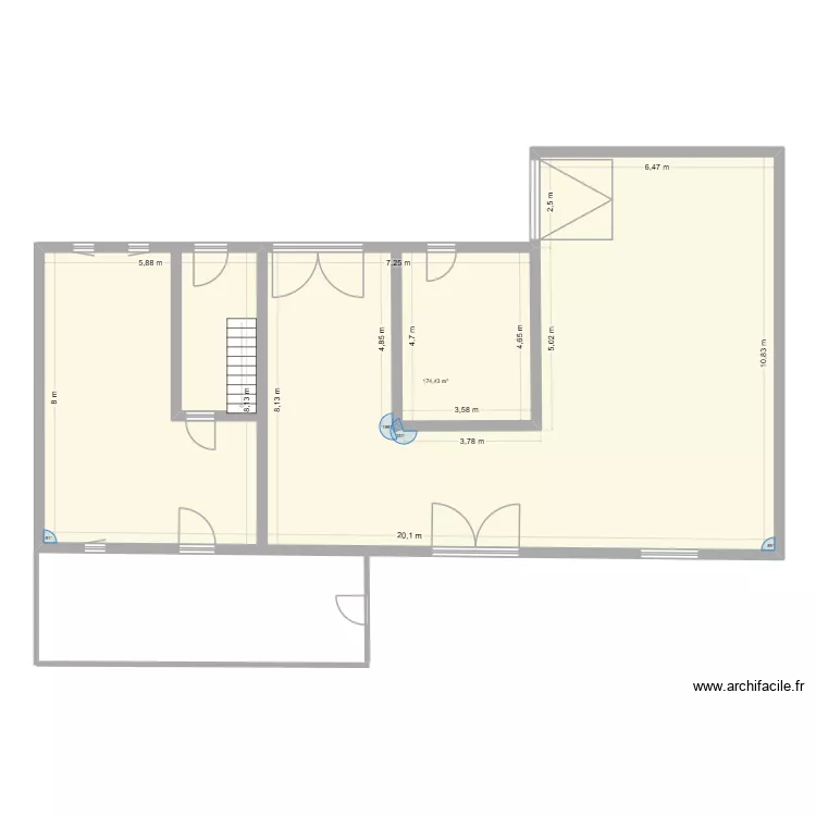 Hemptinne2. Plan de 1 et 174 m² Hemptinne2. Plan de 1 et 174 m²