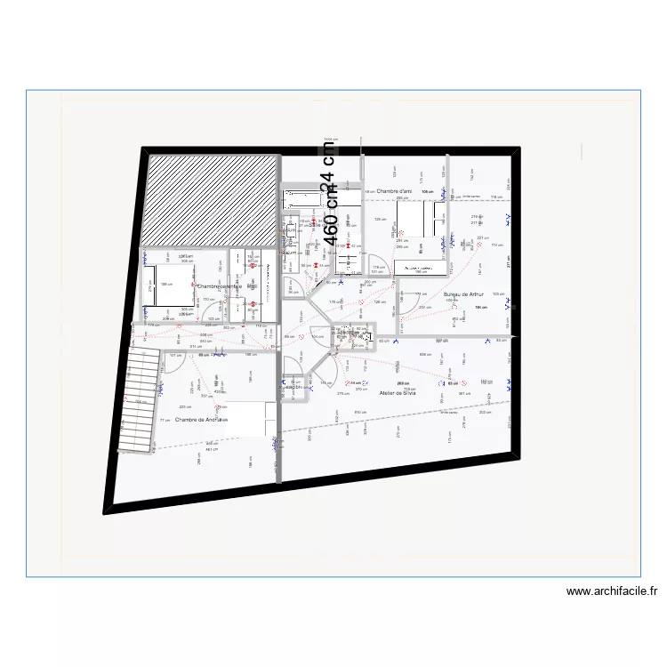 casa etage plan elec. Plan de 