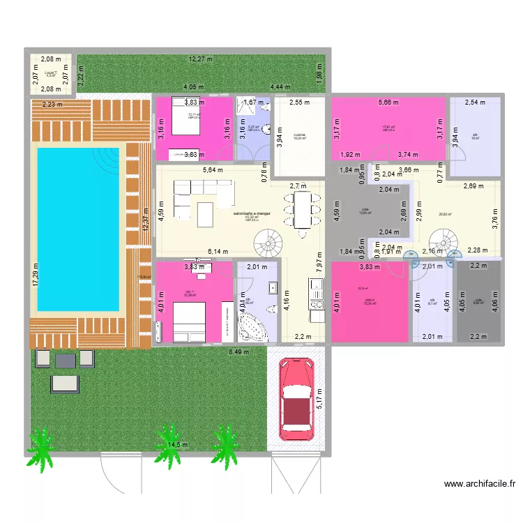 Plan 150m². Plan de Plan 150m². Plan de