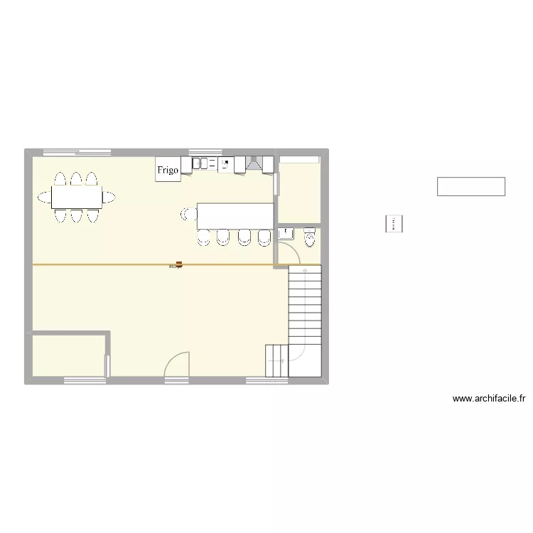 rdc. Plan de 1  et 79 m²