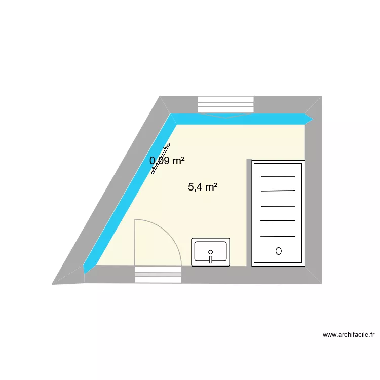 SIMONET LA CHARSE. Plan de 2  et 5 m²