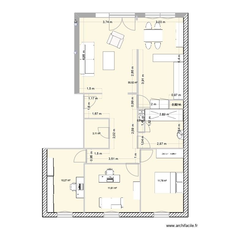 capucin. Plan de 0 pièce et 0 m2