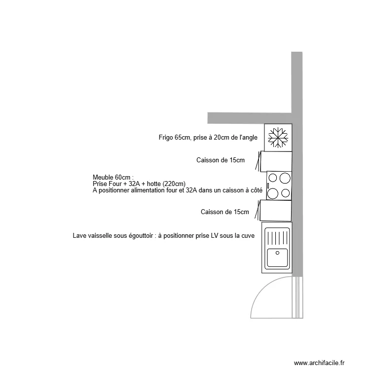 CUISINE FILLION M. Plan de 