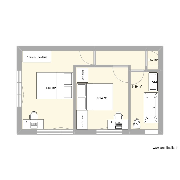 ARRIERE. Plan de 0 pièce et 0 m2