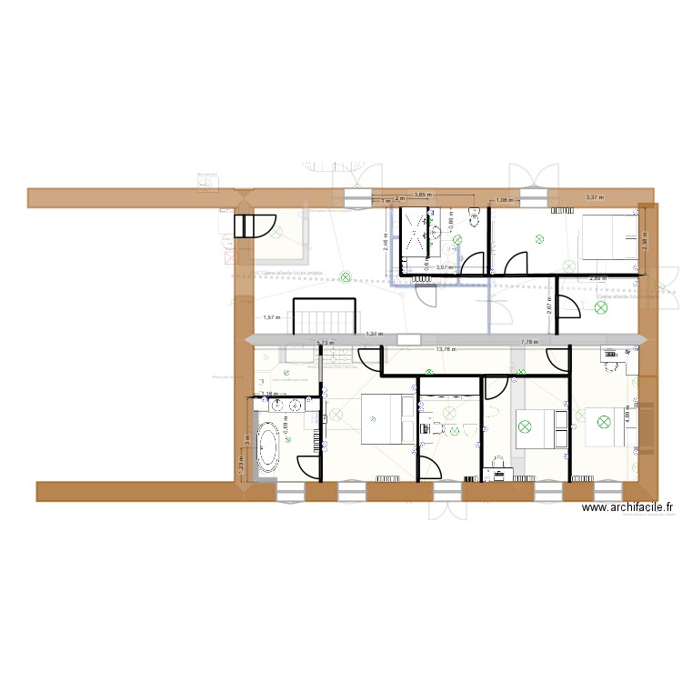 AVEONE PLAN RDC v2 etage. Plan de 3 pièces et 68 m2