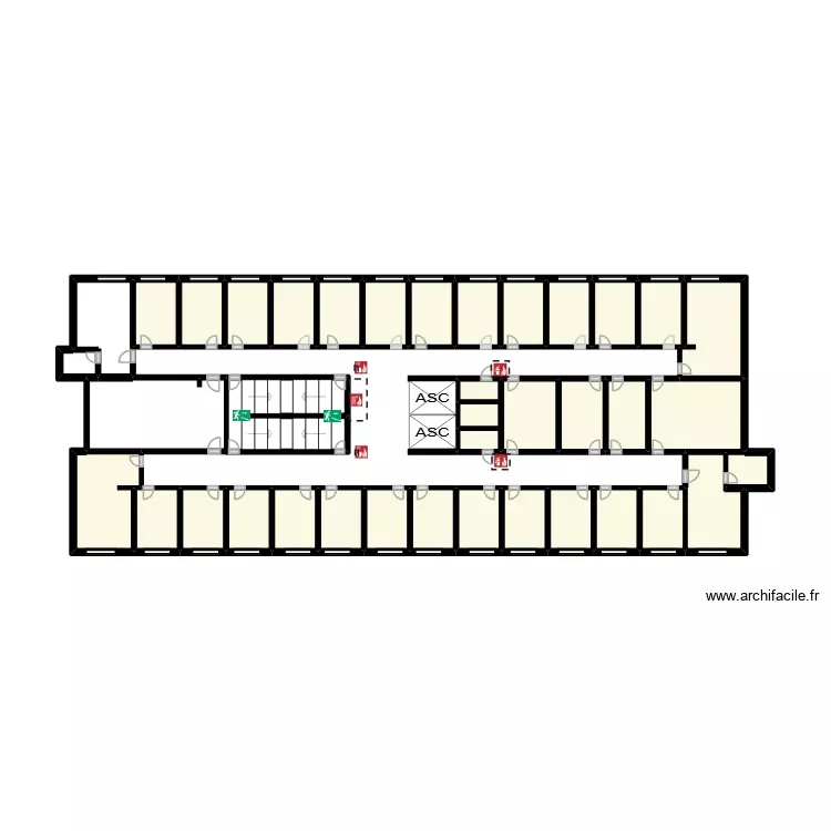 PSI DLM. Plan de 33 Pièces et 30 m²