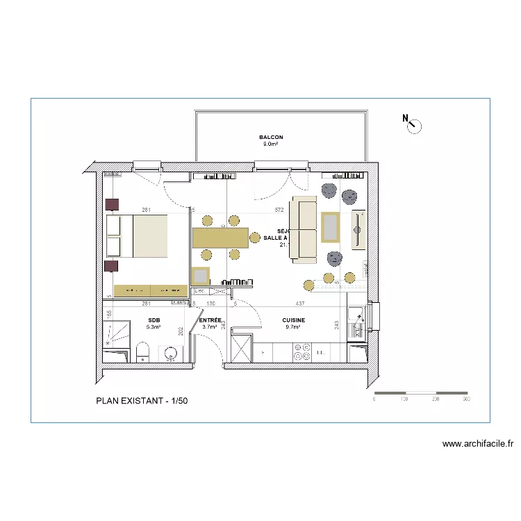 devoir concevoir un espace fonctionnel. Plan de 