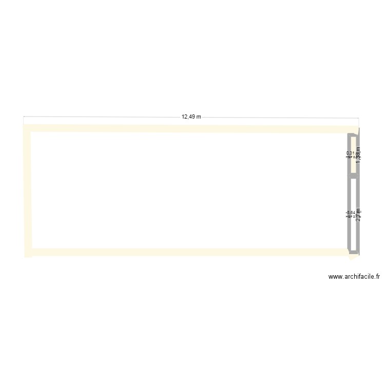 maison1. Plan de 2 pièces et 1 m2
