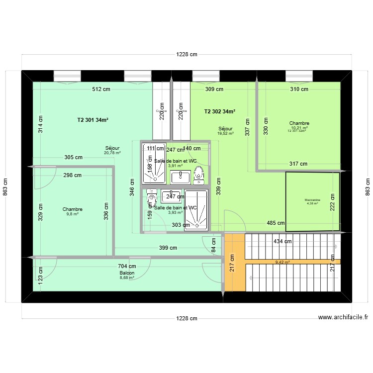 Liberté étage 3 V2. Plan de 0 pièce et 0 m2