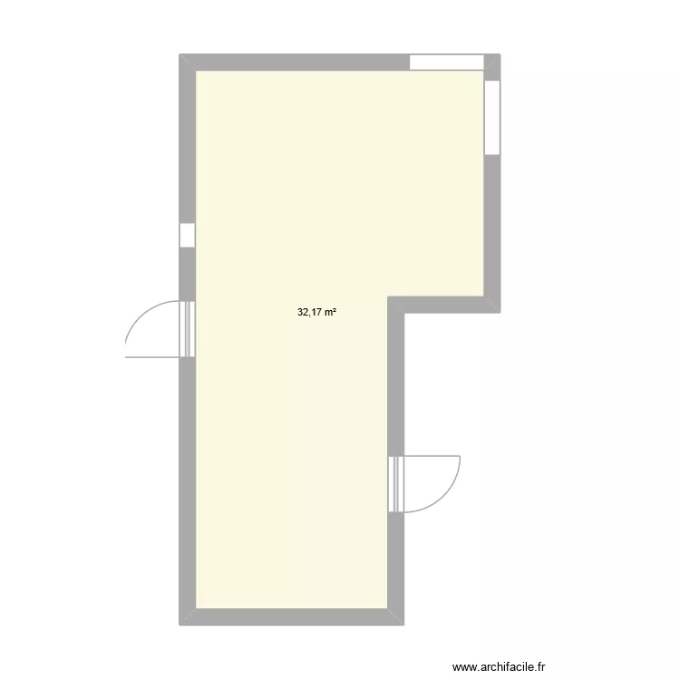 zrz. Plan de 1 Pièce et 32 m²