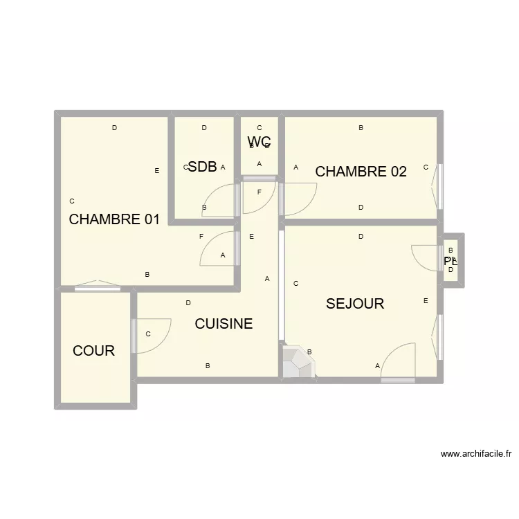 PLAN RDC APPART 03 DROITE BON ENFANT PLB. Plan de 