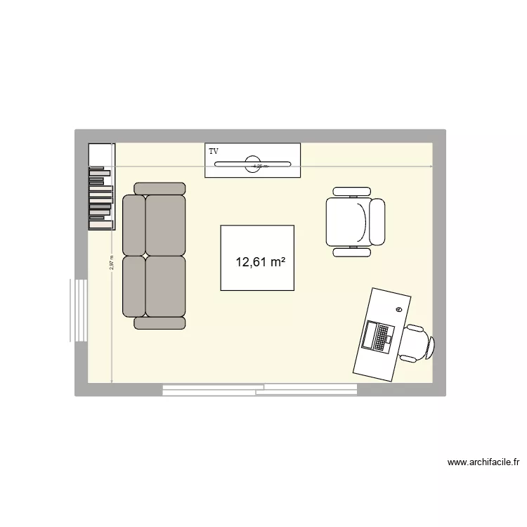 PLAN SALON. Plan de 1 et 13 m² PLAN SALON. Plan de 1 et 13 m²