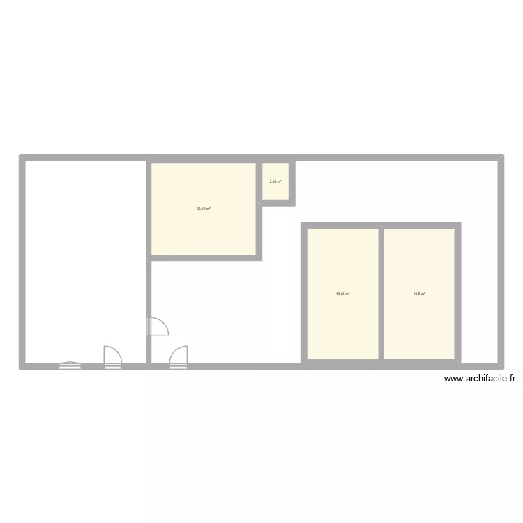 Chavannes. Plan de 4  et 62 m²