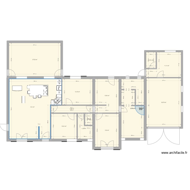 maison cuisine V4 Veranda modif mur cuisine. Plan de 0 pièce et 0 m2