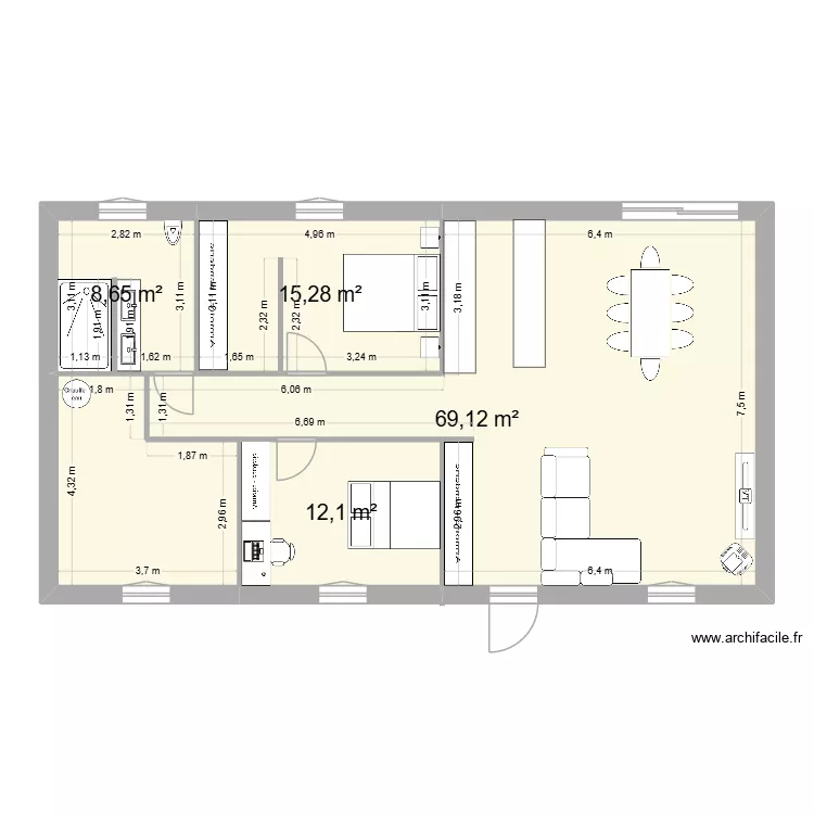 damparis adapté. Plan de 4 et 79 m² damparis adapté. Plan de 4 et 79 m²