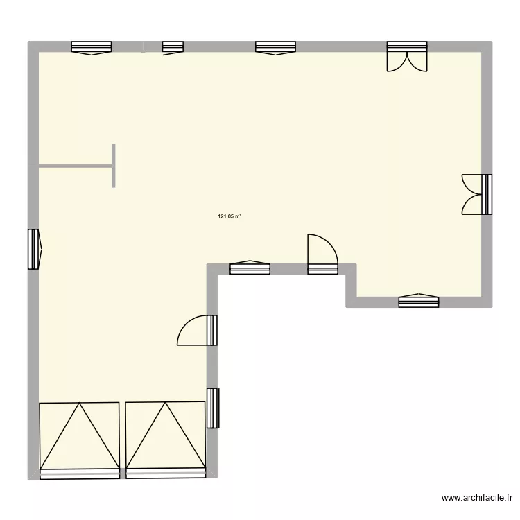 Marcilly 2. Plan de 1  et 121 m²