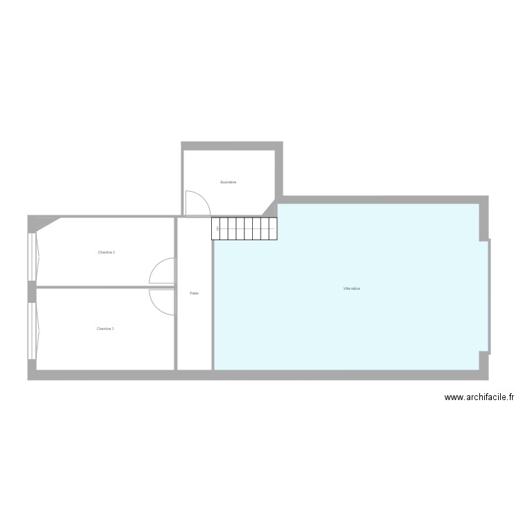 Desmure Niv 2. Plan de 7 pièces et 76 m2