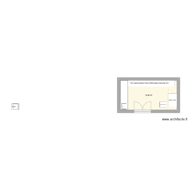 animalerie tg. Plan de 1 pièce et 12 m2