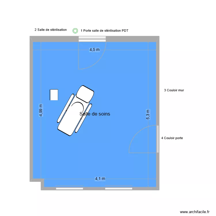 20068 Salle de soins. Plan de 